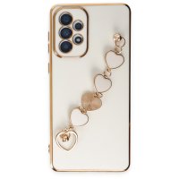 Newface Samsung Galaxy A52 Kılıf Esila Silikon - Beyaz