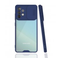 Newface Samsung Galaxy A52S Kılıf Platin Kamera Koruma Silikon - Lacivert