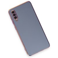 Newface Samsung Galaxy A70 Kılıf Volet Silikon - Mavi