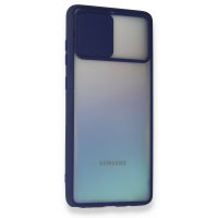 Newface Samsung Galaxy A81 / Note 10 Lite Kılıf Palm Buzlu Kamera Sürgülü Silikon - Lacivert