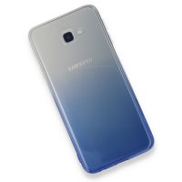 Newface Samsung Galaxy J4 Plus Kılıf Lüx Çift Renkli Silikon - Mavi