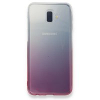 Newface Samsung Galaxy J6 Plus Kılıf Lüx Çift Renkli Silikon - Pembe