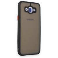 Newface Samsung Galaxy J7 Kılıf Montreal Silikon Kapak - Siyah