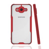 Newface Samsung Galaxy J7 Kılıf Platin Silikon - Kırmızı