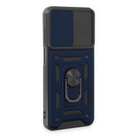 Newface Samsung Galaxy M14 5G Kılıf Pars Lens Yüzüklü Silikon - Lacivert
