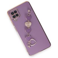 Newface Samsung Galaxy M22 Kılıf Esila Silikon - Mor