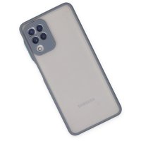 Newface Samsung Galaxy M22 Kılıf Montreal Silikon Kapak - Gri