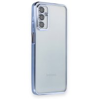Newface Samsung Galaxy M23 Kılıf Razer Lensli Silikon - Açık Mavi