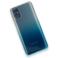 Newface Samsung Galaxy M31S Kılıf Lüx Çift Renkli Silikon - Turkuaz