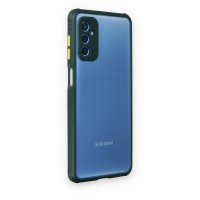 Newface Samsung Galaxy M52 5G Kılıf Miami Şeffaf Silikon - Koyu Yeşil