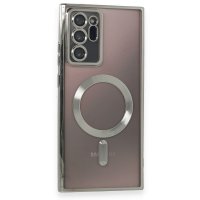 Newface Samsung Galaxy Note 20 Ultra Kılıf Kross Magneticsafe Kapak - Gümüş