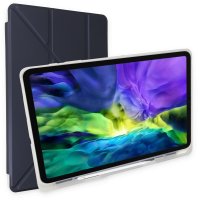 Newface iPad Pro 12.9 (2021) Kılıf Kalemlikli Mars Tablet Kılıfı - Lacivert