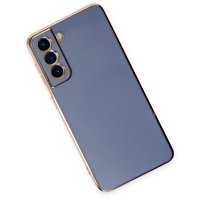 Newface Samsung Galaxy S21 Kılıf Volet Silikon - Mavi