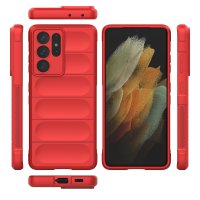 Newface Samsung Galaxy S21 Ultra Kılıf Optimum Silikon - Kırmızı