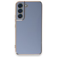 Newface Samsung Galaxy S22 Kılıf Volet Silikon - Mavi