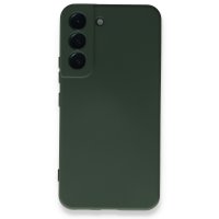Newface Samsung Galaxy S22 Plus Kılıf Nano içi Kadife Silikon - Koyu Yeşil