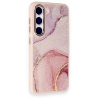 Newface Samsung Galaxy S23 Kılıf Moda Simli Kapak - Rose