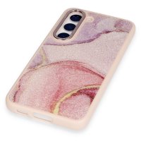 Newface Samsung Galaxy S23 Kılıf Moda Simli Kapak - Rose