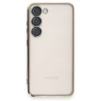 Newface Samsung Galaxy S23 Plus Kılıf Razer Lensli Silikon - Gold