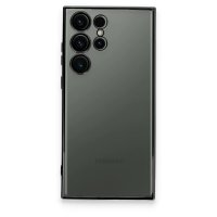 Newface Samsung Galaxy S24 Ultra Kılıf Razer Lensli Silikon - Siyah