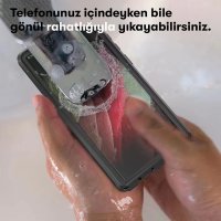 Newface Samsung Galaxy S23 Ultra Kılıf Red Pepper Su Geçirmez Kılıf - Siyah-Gri