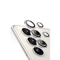 Newface Samsung Galaxy S24 Ultra Valdez Metal Kamera Lens - Gümüş