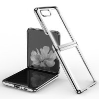 Newface Samsung Galaxy Z Flip 3 Kılıf Fold Element Kapak - Gümüş