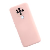 Newface Tecno Camon 16 Kılıf Nano içi Kadife Silikon - Pudra