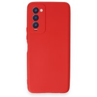 Newface Tecno Camon 18 Kılıf First Silikon - Kırmızı