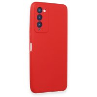 Newface Tecno Camon 18 Kılıf First Silikon - Kırmızı