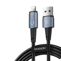 Newface Toocki TQ-X02 1M 2.4A Hasırlı Usb to Lightning Hızlı Şarj Kablosu - Gri