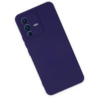 Newface Vivo V23 5G Kılıf Nano içi Kadife Silikon - Mor