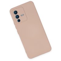 Newface Vivo V23 5G Kılıf Nano içi Kadife Silikon - Pudra