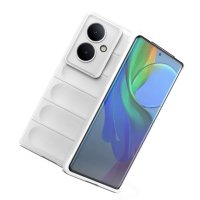 Newface Vivo V29 Lite Kılıf Optimum Silikon - Krem