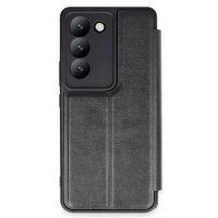 Newface Vivo V30 Lite 4G Kılıf Flip Cover - Siyah