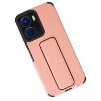 Newface Vivo Y16 Kılıf Mega Standlı Silikon - Pudra