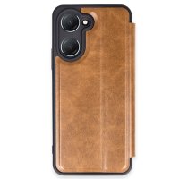 Newface Vivo Y18 Kılıf Flip Cover - Taba