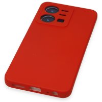 Newface Vivo Y22S Kılıf Nano içi Kadife Silikon - Kırmızı