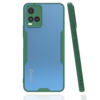 Newface Vivo Y33S Kılıf Platin Silikon - Yeşil
