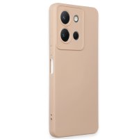 Newface Vivo Y36 Kılıf Nano içi Kadife Silikon - Pudra