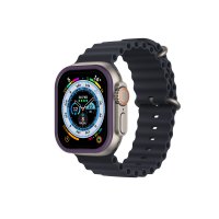 Newface Apple Watch Ultra 49mm Alüminyum Kasa Cam Ekran Koruyucu - Mor