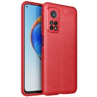 Newface Xiaomi Mi 10T Kılıf Focus Derili Silikon - Kırmızı