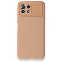 Newface Xiaomi Mİ 11 Lite Kılıf Color Lens Silikon - Pudra