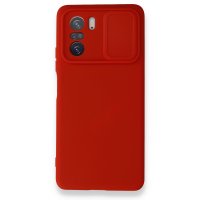 Newface Xiaomi Mi 11i Kılıf Color Lens Silikon - Kırmızı