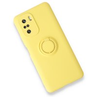 Newface Xiaomi Mi 11i Kılıf Viktor Yüzüklü Silikon - Sarı