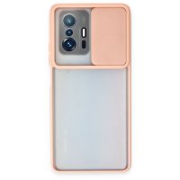 Newface Xiaomi Mi 11T Kılıf Palm Buzlu Kamera Sürgülü Silikon - Pembe