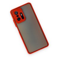 Newface Xiaomi Mi 11T Pro Kılıf Montreal Silikon Kapak - Kırmızı