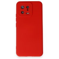 Newface Xiaomi Mi 13 Kılıf Nano içi Kadife Silikon - Kırmızı