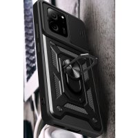 Newface Xiaomi Mi 13T Kılıf Pars Lens Yüzüklü Silikon - Kırmızı