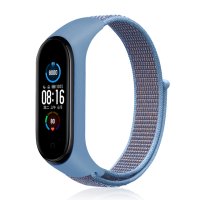 Newface Xiaomi Mi Band 3 Hasırlı Cırtcırtlı Kordon - Mavi